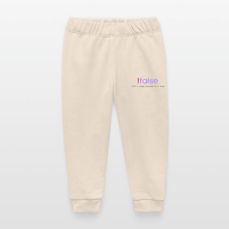 Ifalse Funny Coder Programming Pun Baby Organic Sweatpants by Stanley/Stella