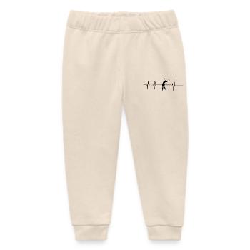 Golfer on Beat - Baby Organic Sweatpants by Stanley/Stella - soft Ecru - Front