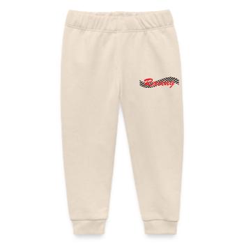 Racing Checked Flag - Car Auto Bike Race - Baby Organic Sweatpants by Stanley/Stella - soft Ecru - Front