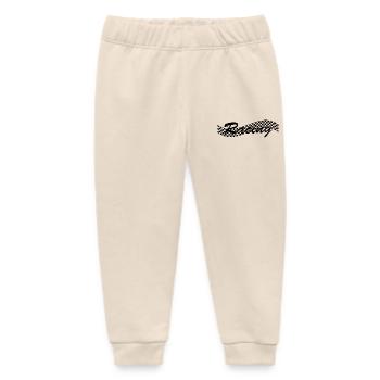 Racing Checked Flag - Car Auto Bike Race - Baby Organic Sweatpants by Stanley/Stella - soft Ecru - Front