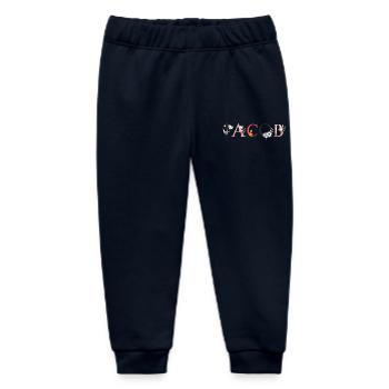 JACOB Art du nom avec fleurs brodées - Pantalon de jogging bébé bio Stanley/Stella - marine - Devant