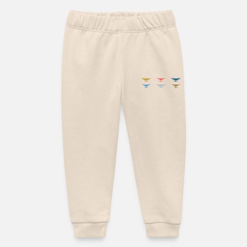 Pilote de drone vintage - Pantalon de jogging bébé bio Stanley/Stella - écru doux