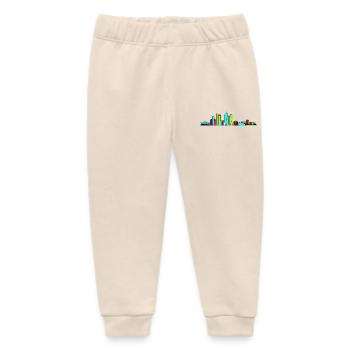 Dhaka City Skyline National Monument Art - Baby Organic Sweatpants by Stanley/Stella - soft Ecru - Front