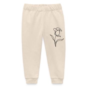 Schlichte Rose - Valentinstag Geschenk - Baby Organic Jogginghose Baby Tumbler von Stanley/Stella - Natur - Vorne