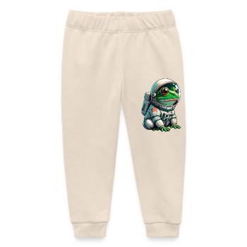 Frosch Astronaut im Weltall - Baby Organic Jogginghose Baby Tumbler von Stanley/Stella - Natur - Vorne