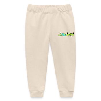 Zaragoza City Skyline Basilica Line Art - Baby Organic Sweatpants by Stanley/Stella - soft Ecru - Front