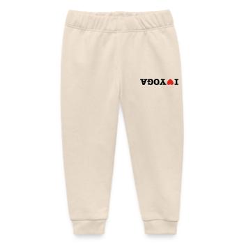 I love yoga - Baby Organic Sweatpants by Stanley/Stella - soft Ecru - Front