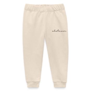 Whatever – saying, simple, cool and self-confident - Baby Organic Sweatpants by Stanley/Stella - soft Ecru - Front