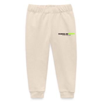 NO EXCUSES - Performance mindset Shirt - Baby Organic Sweatpants by Stanley/Stella - soft Ecru - Front