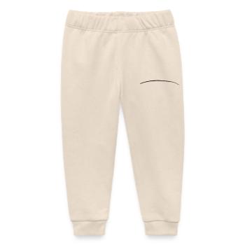 curved stroke brushstroke underscore line - Baby Organic Sweatpants by Stanley/Stella - soft Ecru - Front