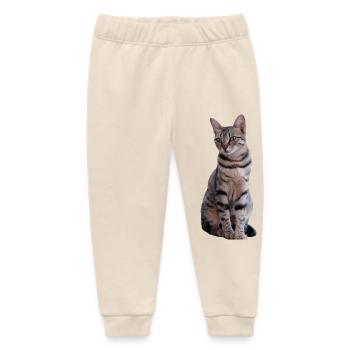 Cat Cats Sweet Kitten Christmas Gift - Baby Organic Sweatpants by Stanley/Stella - soft Ecru - Front
