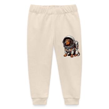 Süßer Dackel Astronaut Science Fiction Weltraum - Baby Organic Jogginghose Baby Tumbler von Stanley/Stella - Natur - Vorne
