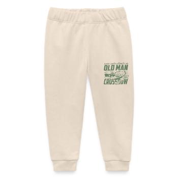 Crossbow never underestimate an old man - Baby Organic Sweatpants by Stanley/Stella - soft Ecru - Front