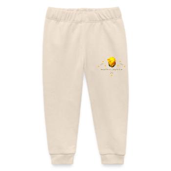 rose beautiful yellow rose - Baby Organic Sweatpants by Stanley/Stella - soft Ecru - Front