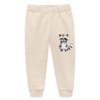 Raccoon Lena - Baby Organic Sweatpants by Stanley/Stella - soft Ecru - Front