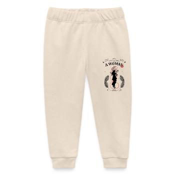 Und eines Tages eine Frau! Schwarzes Modell. - Baby Organic Jogginghose Baby Tumbler von Stanley/Stella - Natur - Vorne
