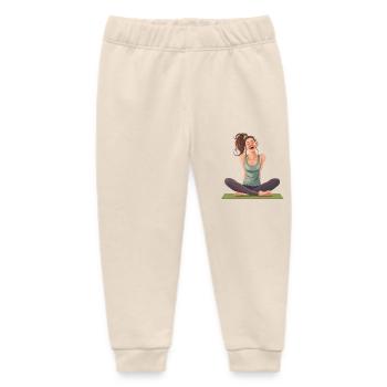 Yoga Blissful Joy and Relaxation - Baby Organic Sweatpants by Stanley/Stella - soft Ecru - Front