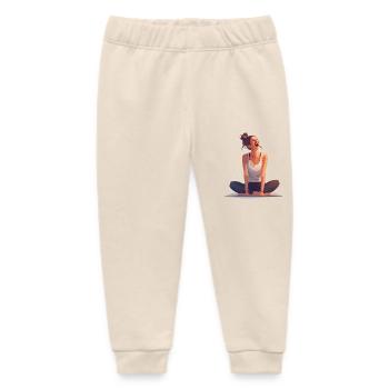 Yoga Blissful Joy and Relaxation - Baby Organic Sweatpants by Stanley/Stella - soft Ecru - Front