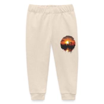 Sonnenuntergang Panorama Mit Skyline - Baby Organic Jogginghose Baby Tumbler von Stanley/Stella - Natur - Vorne