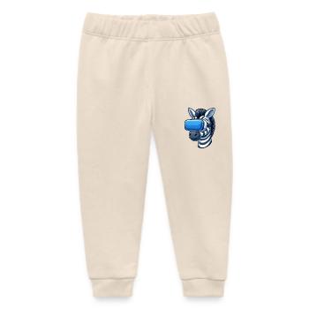 Cool Zebra VR Gamer - Baby Organic Sweatpants by Stanley/Stella - soft Ecru - Front
