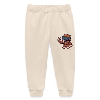Bigfoot Sasquatch Süß Comic Cartoon VR Virtual - Baby Organic Jogginghose Baby Tumbler von Stanley/Stella - Natur - Vorne
