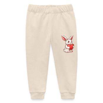 Adorable Bunny Holding Heart Illustration - Baby Organic Jogginghose Baby Tumbler von Stanley/Stella - Natur - Vorne