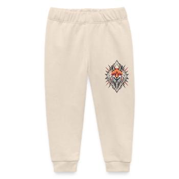 Geometrischer Fuchs Kunstwerk - Baby Organic Jogginghose Baby Tumbler von Stanley/Stella - Natur - Vorne