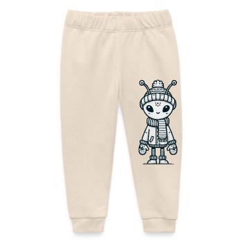 Alien Comic - Baby Organic Sweatpants by Stanley/Stella - soft Ecru - Front