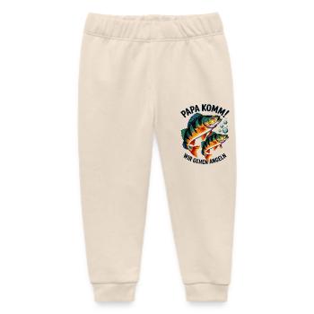 Papa komm wir gehen angeln! Angeln mit Papa - Baby Organic Jogginghose Baby Tumbler von Stanley/Stella - Natur - Vorne