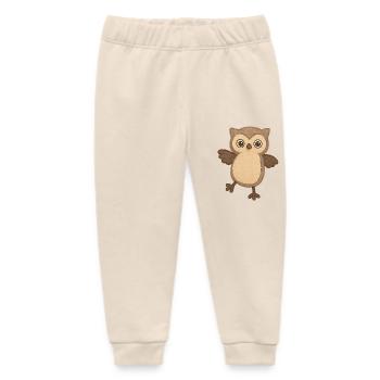 Eule für Kinder T-Shirts – Schlaues Waldtier Desig - Baby Organic Jogginghose Baby Tumbler von Stanley/Stella - Natur - Vorne