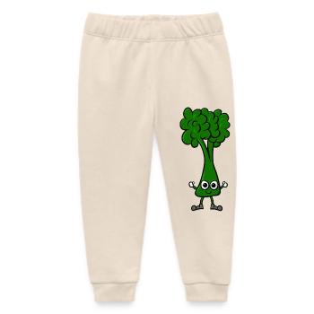 Broccoli Comic - Baby Organic Sweatpants by Stanley/Stella - soft Ecru - Front