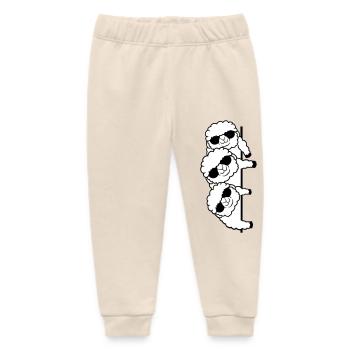 3 DJ Schafe Hinter Mauer Gucken Seitlich Freunde - Baby Organic Jogginghose Baby Tumbler von Stanley/Stella - Natur - Vorne