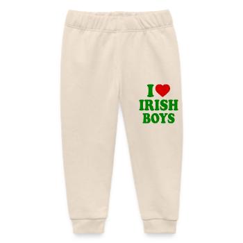 I love irish boys - Baby Organic Jogginghose Baby Tumbler von Stanley/Stella - Natur - Vorne
