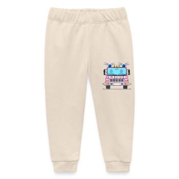 Feuerwehrauto in Rosa - Baby Organic Jogginghose Baby Tumbler von Stanley/Stella - Natur - Vorne