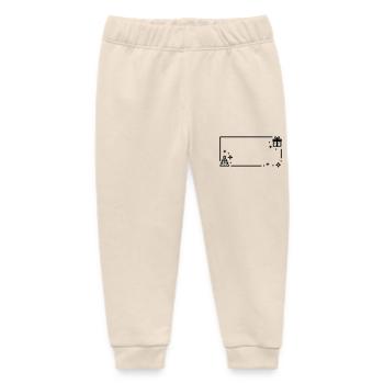 Weihnachtlicher Rahmen - Baby Organic Jogginghose Baby Tumbler von Stanley/Stella - Natur - Vorne