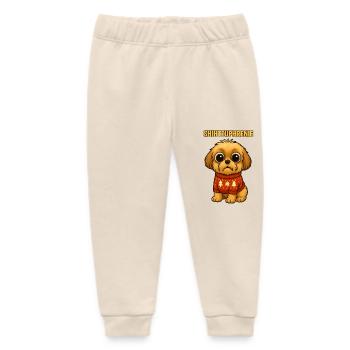 Shih Tzu Hund Leon: Shihtzuphrenie - Baby Organic Jogginghose Baby Tumbler von Stanley/Stella - Natur - Vorne