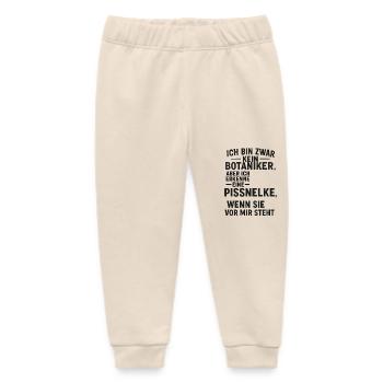 Ich bin zwar kein Botaniker, aber ich kenne eine.. - Baby Organic Jogginghose Baby Tumbler von Stanley/Stella - Natur - Vorne