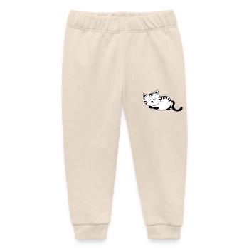 Black Cat Cat Sweet Kitten Christmas Gift - Baby Organic Sweatpants by Stanley/Stella - soft Ecru - Front