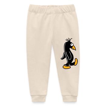 Pinguin läuft ulkig dumm guckt lustig doof albern - Baby Organic Jogginghose Baby Tumbler von Stanley/Stella - Natur - Vorne