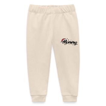 Christmas Hat Mommy Mom - Baby Organic Sweatpants by Stanley/Stella - soft Ecru - Front