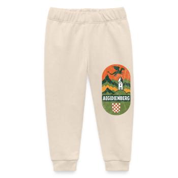Aegidienberg Bad Honnef Siebengebirge Coat of Arms - Baby Organic Sweatpants by Stanley/Stella - soft Ecru - Front