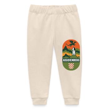 Aegidienberg Bad Honnef Siebengebirge Coat of Arms - Baby Organic Sweatpants by Stanley/Stella - soft Ecru - Front
