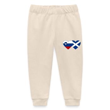 Slowenien Schottland Flagge Herz - Baby Organic Jogginghose Baby Tumbler von Stanley/Stella - Natur - Vorne