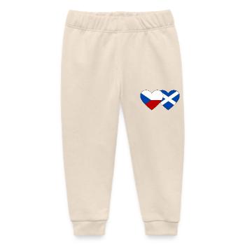 Tschechien Schottland Flagge Herz - Baby Organic Jogginghose Baby Tumbler von Stanley/Stella - Natur - Vorne