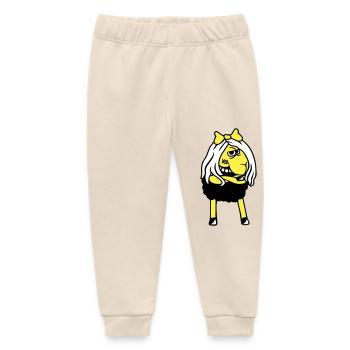 Black Sheep Girl Woman Goth Emo Girl Pretty - Baby Organic Sweatpants by Stanley/Stella - soft Ecru - Front