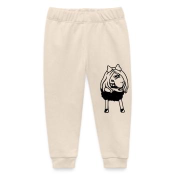 Black Sheep Girl Woman Goth Emo Girl Pretty - Baby Organic Sweatpants by Stanley/Stella - soft Ecru - Front