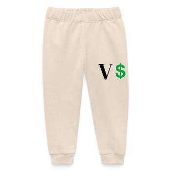 Buchstabe v Dollar - Baby Organic Jogginghose Baby Tumbler von Stanley/Stella - Natur - Vorne