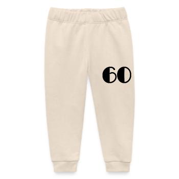 60. 60 YEARS. 60TH ANNIVERSARY. BIRTHDAY 60 YEARS. - Baby Organic Sweatpants by Stanley/Stella - soft Ecru - Front