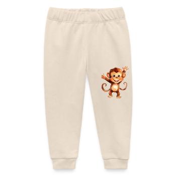 Monkey monkey class - Baby Organic Sweatpants by Stanley/Stella - soft Ecru - Front