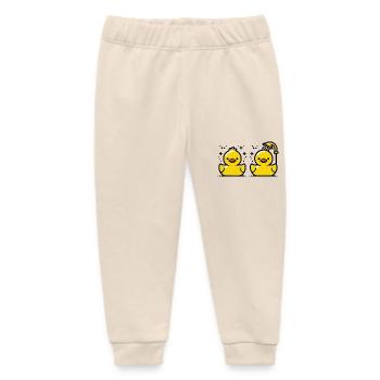 Rubber Ducks Rubber Ducks - Baby Organic Sweatpants by Stanley/Stella - soft Ecru - Front